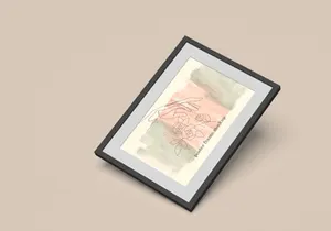 Free horizontal poster frame mockup