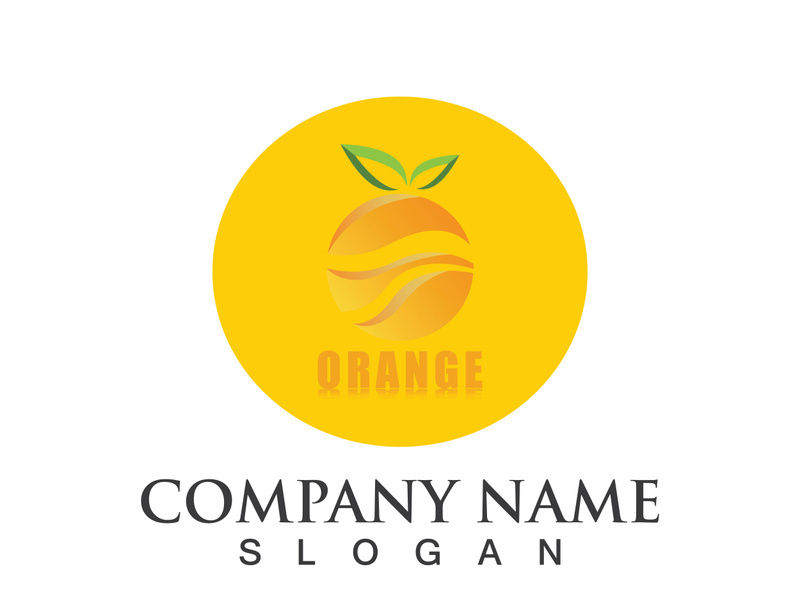 Orange logo design vector icon illustration design