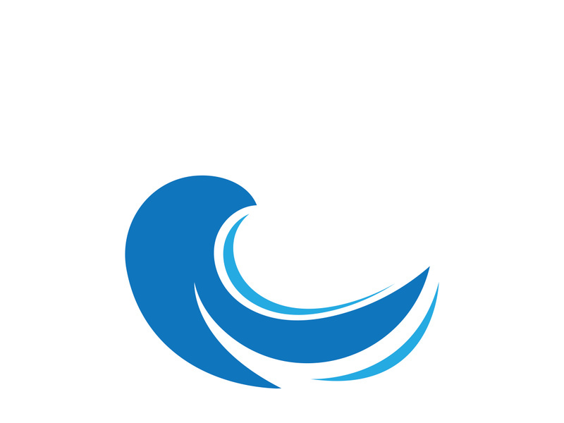 Ocean water wave wave logo design.