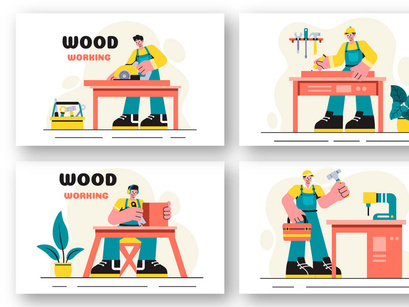 12 Woodworking Illustration