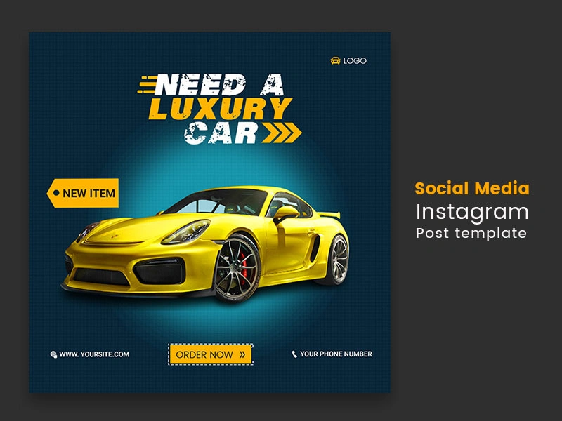 Luxury car social media instagram post template