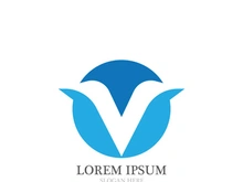 V  Logo Template vector icon illustration design