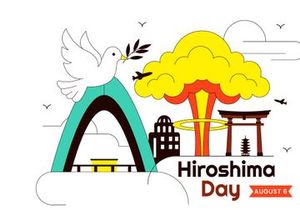10 Hiroshima Day Vector Illustration