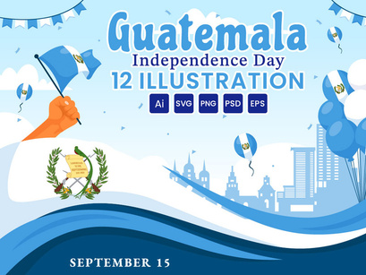 12 Guatemala Independence Day Illustration