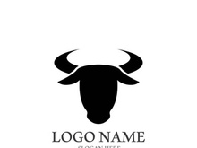 Bull head logo vector icon design illustration