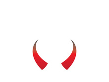 Devil horn Vector icon design illustration Template