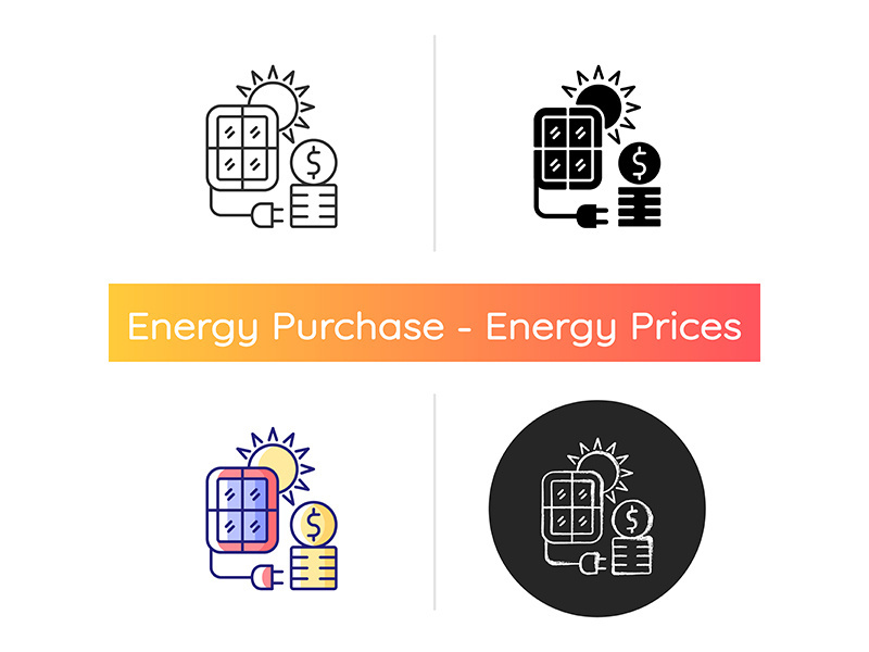 Solar energy price icon