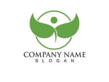 Eco Energy Vector Logo with leaf symbol. Green color with flash or thunder graphic. Nature and electricity renewable. This logo is suitable for technology, recycle, organic.