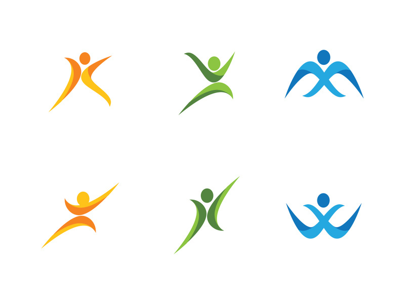 Human character logo sign