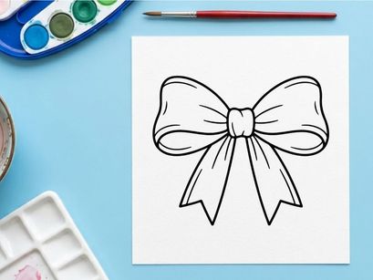 Ilustrasi pita hadiah Natal bergambar tangan, ikon pita liburan dekoratif dengan latar putih.
