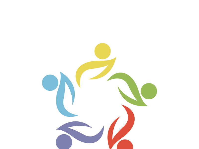 Community, network and social icon design template