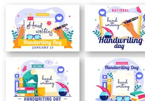 10 National Handwriting Day Illustration