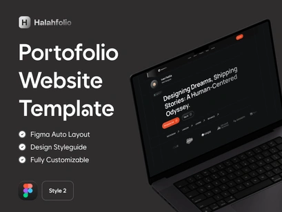 Halahfolio - Portofolio Website Template (Style 2)