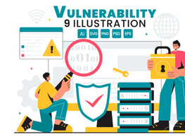 9 Vulnerability Vector Illustration preview picture