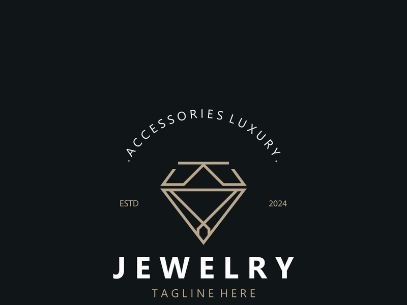Jewelry Logo Template Design, diamond shop, accessories fashion Design, simple icon