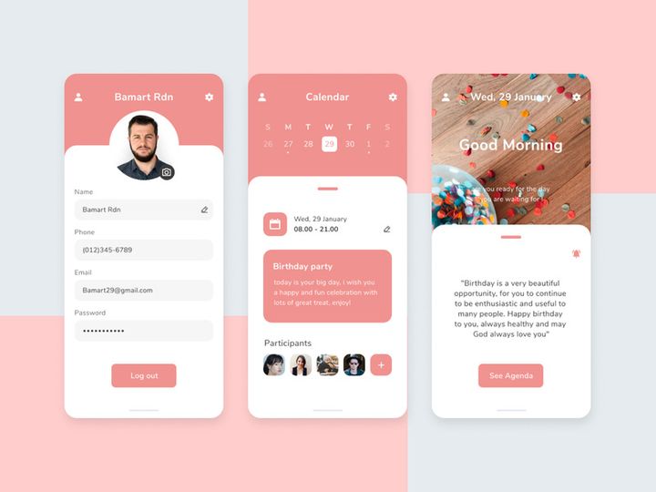 Notes / Date Reminder UI Kit Template
