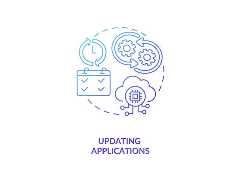 Updating applications concept icon