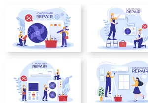 13 Air Conditioner Repair or Installation Illustration