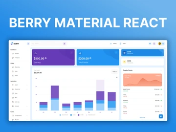 Berry React Material MUI admin dashboard template preview picture