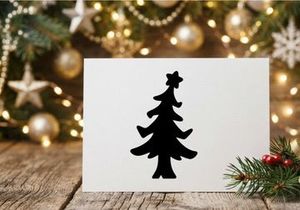 Silhouette of a Christmas Tree for Holiday Season Decorations