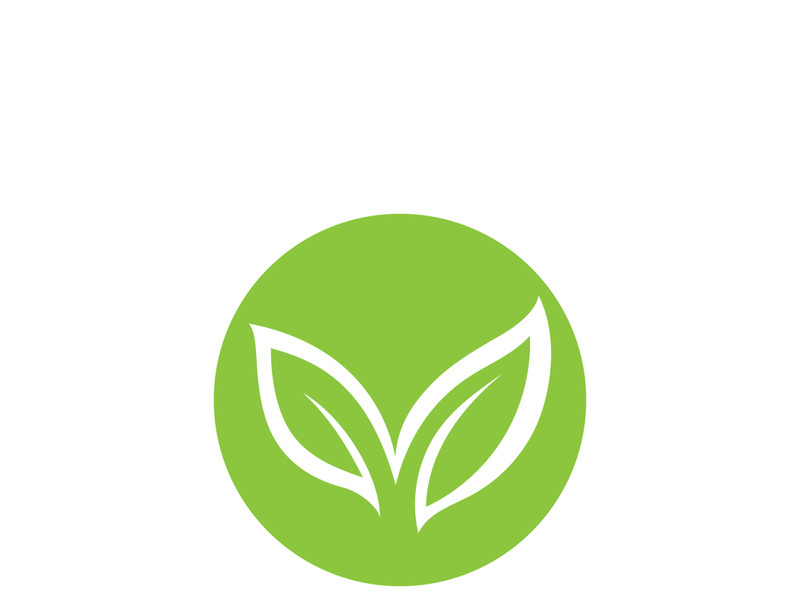 Green leaf ecology nature element vector icon
