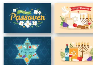 16 Happy Passover Jewish Holiday Illustration