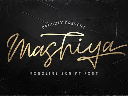 Mashiya - Monoline Script Font