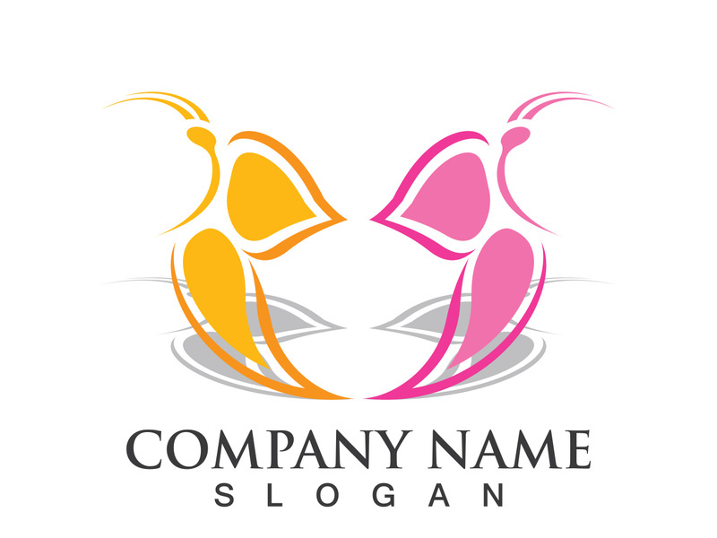 Butterfly logo template symbol vector icon design