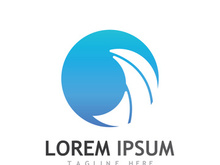 Ocean water wave wave logo design.