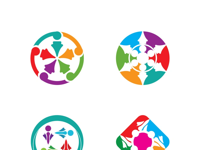 Community, network and social icon design template