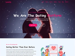 Lovely Dating & Love HTML5 Landing Page Template preview picture