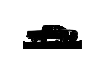 Silhouette of a pickup truck against a mountain range silhouette preview picture