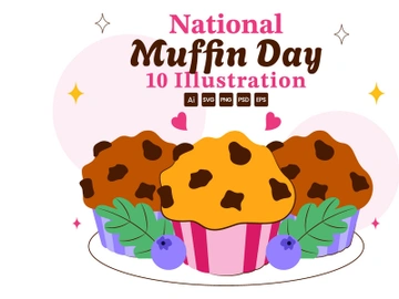 10 National Muffin Day Illustration preview picture
