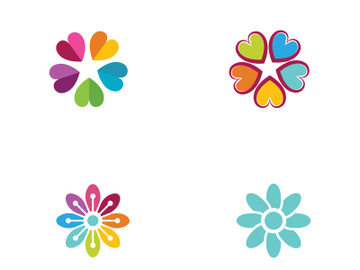 flower vector icon design template preview picture