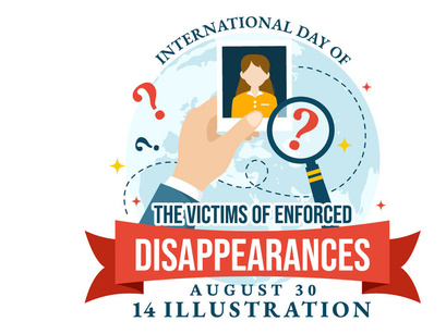 14 Day of the Victims of Enforced Disappearances Illustration