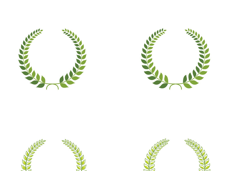 Logos of green Tree leaf ecology