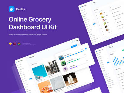 Delites - Grocery Dashboard UI Kit for Figma