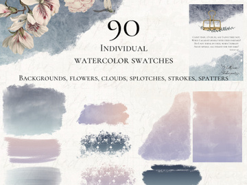 90 free watercolor swatches preview picture