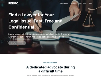 PERGO-Lawyer Creative Landing Page Template