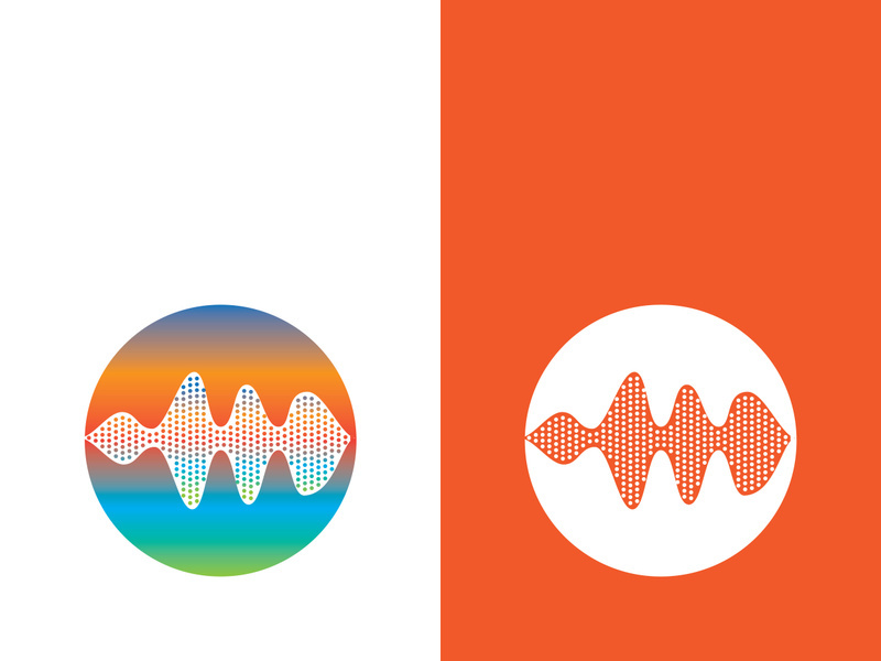 Sound waves vector illustration design template