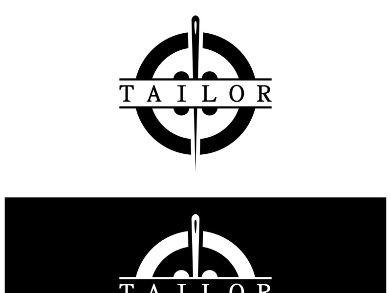 tailor logo icon illustration template combination of buttons for clothes, thread and sewing machine, for clothing product design, convection companies, fashion in vector form