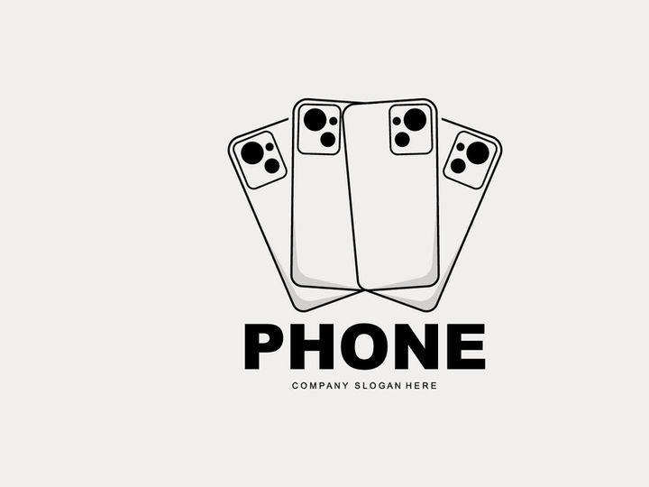 Smartphone Logo, Communication Electronics Vector, Modern Phone Design, For Company Brand Symbol