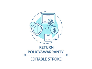 Returning policy and warranty concept icon preview picture