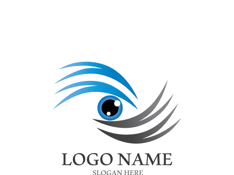 Branding identity corporate eye care vector logo design