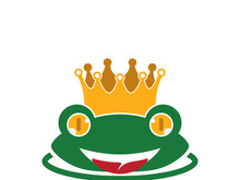 King frog logo icon template design vector illustration