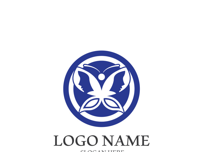 Butterfly logo icon vector design illustration