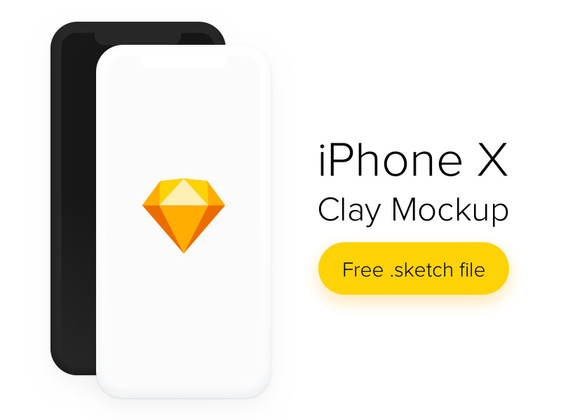 iPhone X Clay Mockup