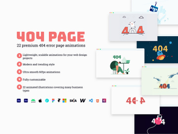 The Ultimate 404 Error Page Animations Pack preview picture