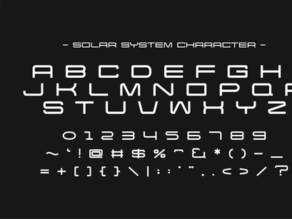 Solar System - Futuristic Font