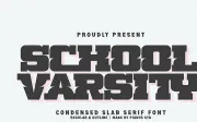 School Varsity - Condensed Slab Serif